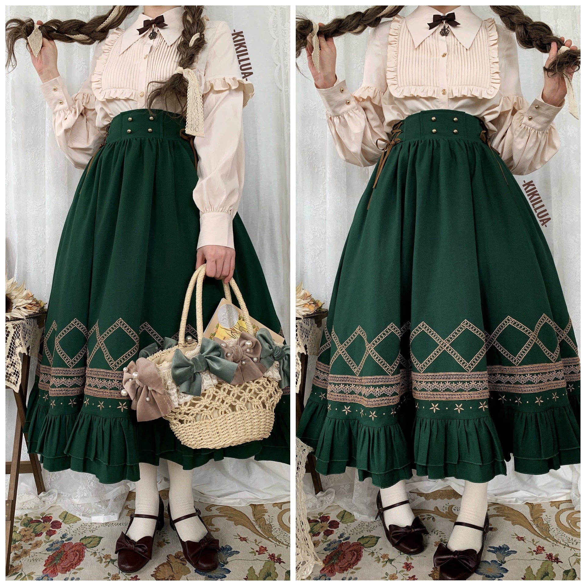 Yuan Su - Elegant  Solid Color Lolita SK
