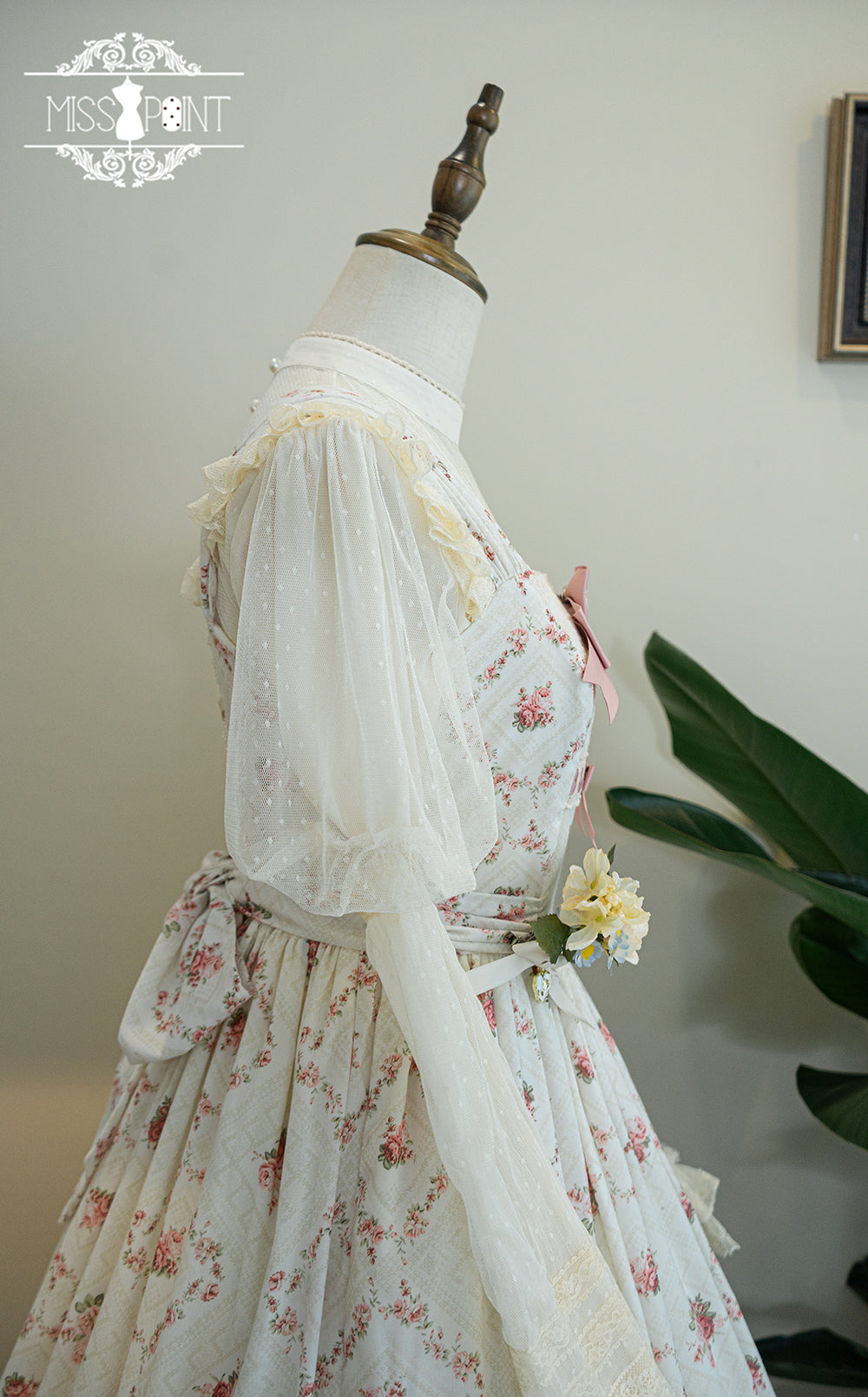 Miss Point - Customized Wood Rose 2.0 Elegant Vintage Jumper Dress