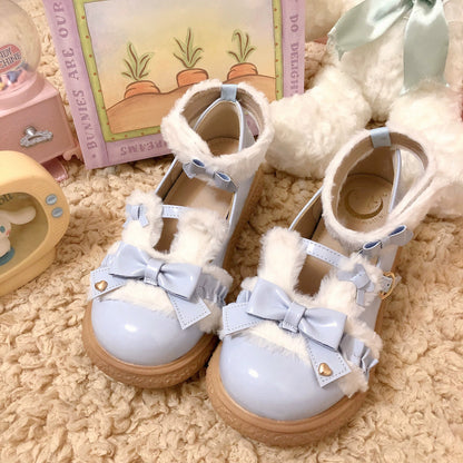 Fairy Godmother - Winter Girly Lolita Shoes Lolita Ankle Strap Shoes