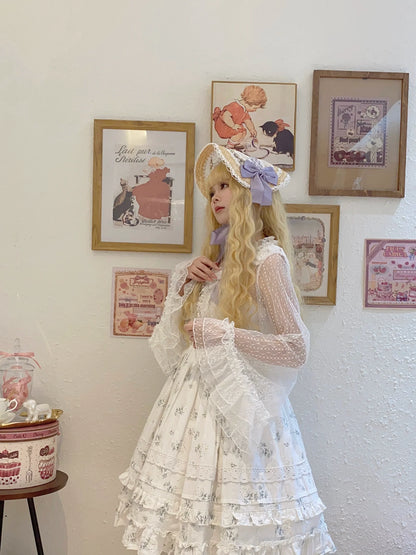 Magic Tea Party - Flower - Classic Lolita Tulle Cardigan with Princess-Sleeves