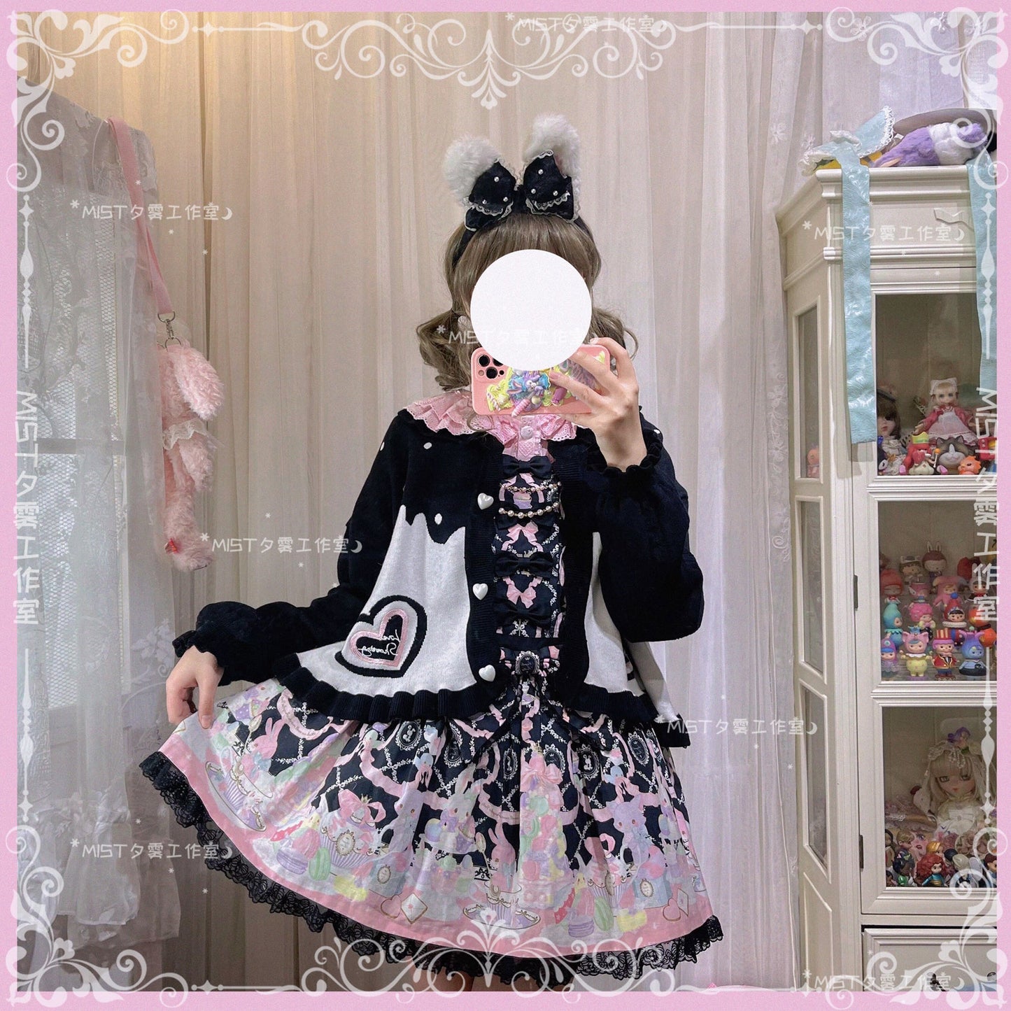 MIST - Beating Heart - Sweet Lolita Thick Sweater Coat Puff Sleeve
