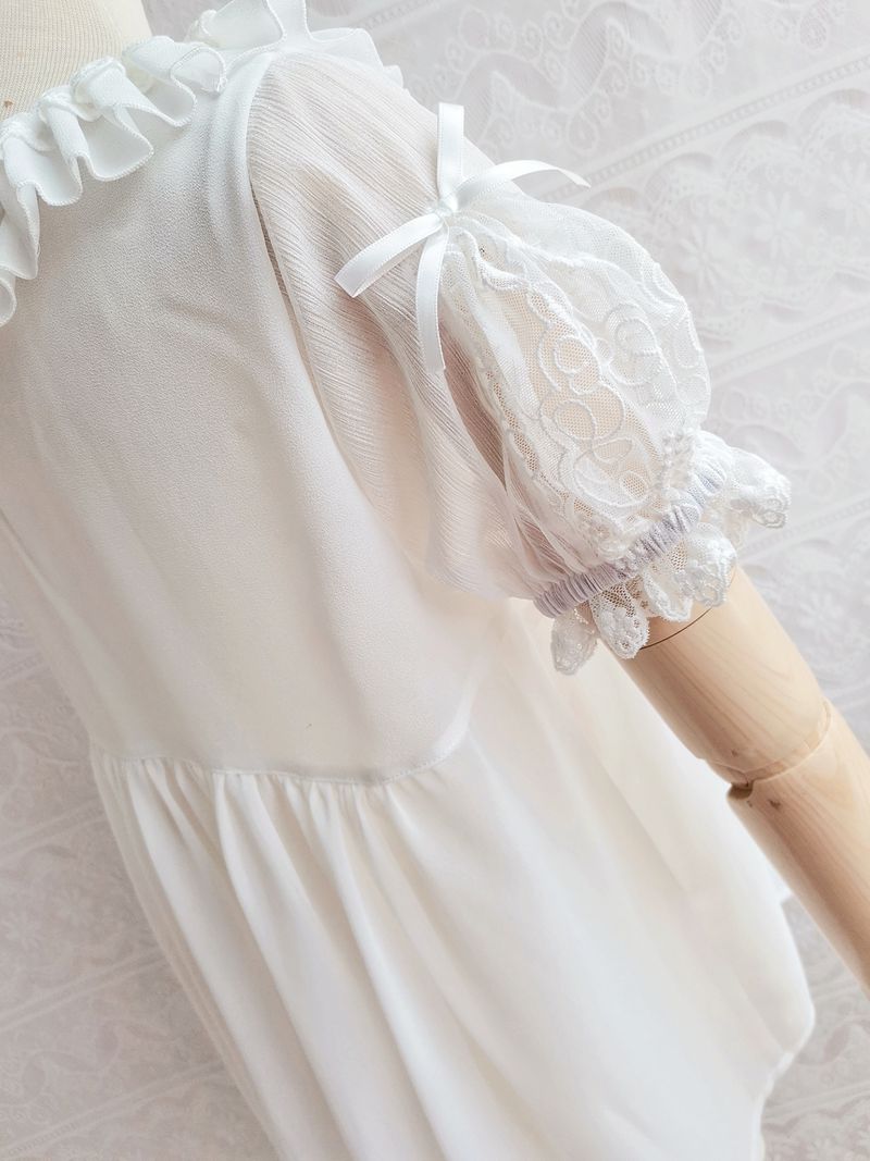 Yilia - Elegant Lolita Summer Short Sleeve Blouse