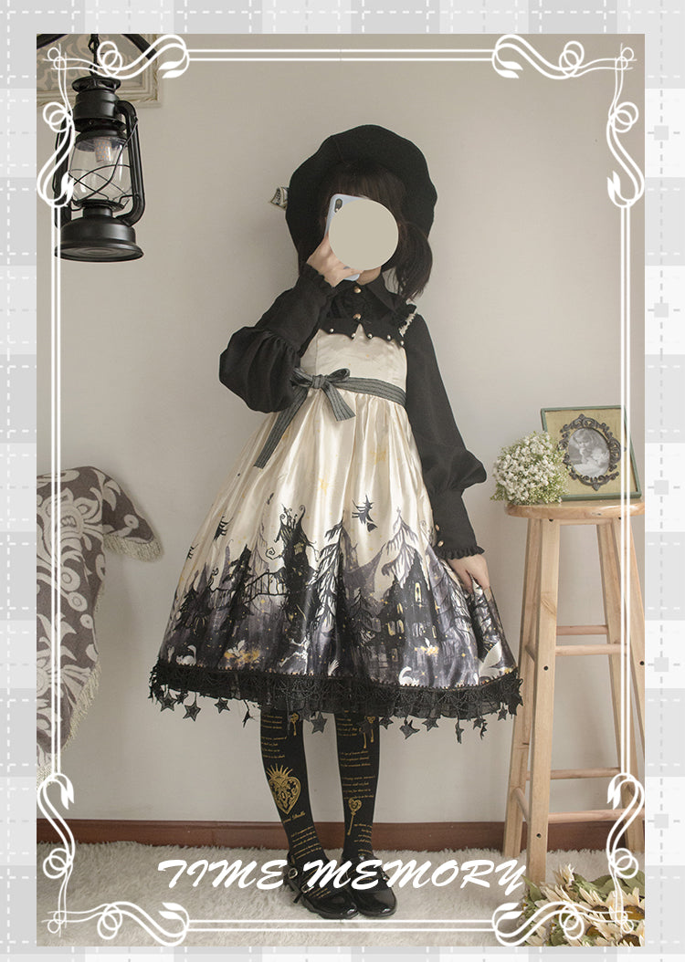 Time Memory - Elegant Lolita Slim Fit Mutton Sleeve Blouse