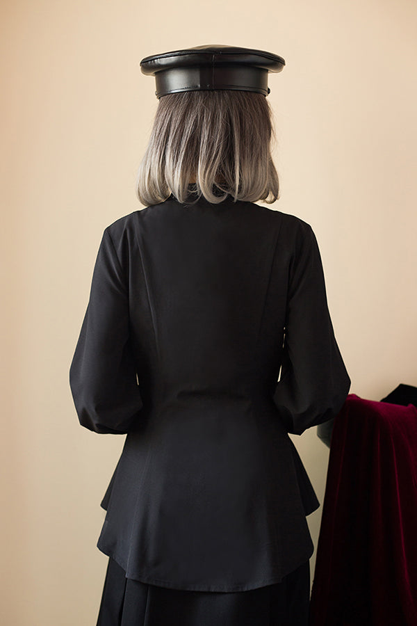 Little Dipper - Elegant Lolita Mutton Sleeve Stand Collar Blouse