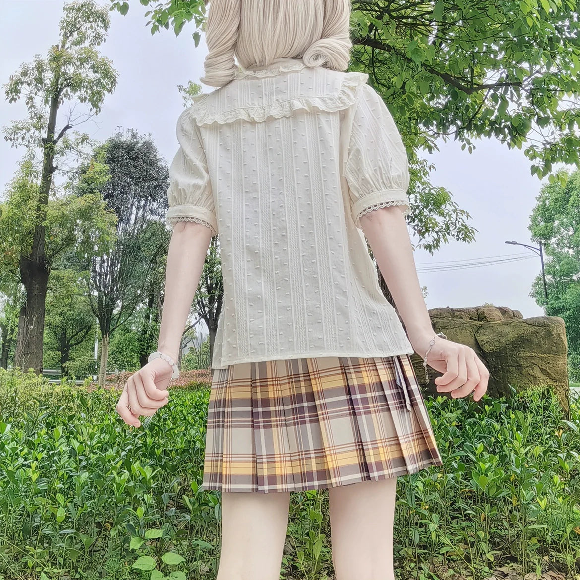 DMFS Lolita - Sweet Lolita Blouse Cotton Summer Short Sleeve Shirt