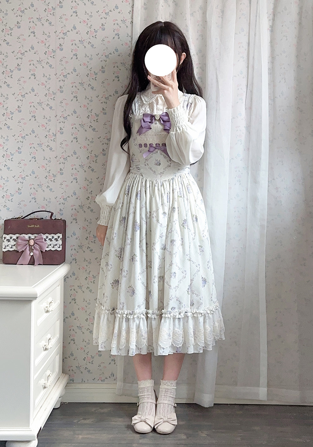 Miss Point - Customized Wood Rose 2.0 Elegant Vintage Jumper Dress