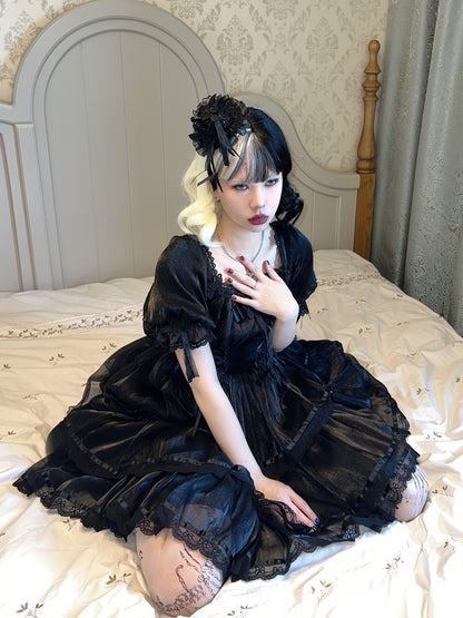 MEEKWIND - Miss Flora - Light Bridal Lolita Dress Gauze OP and JSK