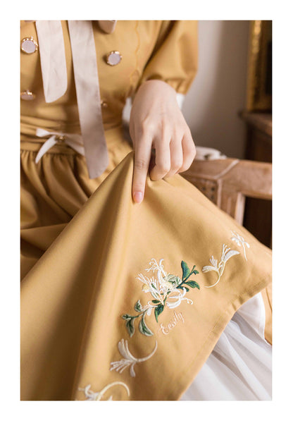 EESSILY - The Spring of Champs Elysees - Elegant Lolita Floral Embroidered OP