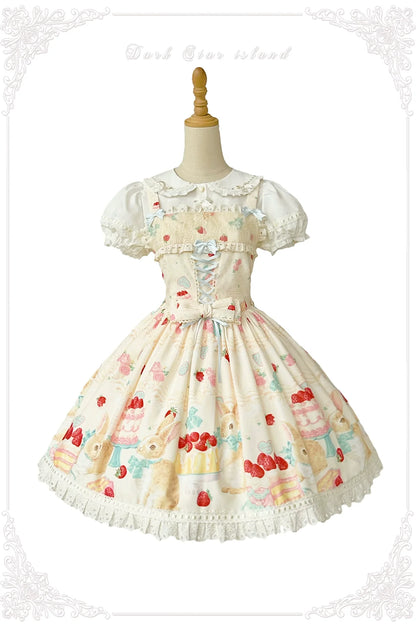 Dark Star Island - Honey Bunny Cake - Sweet Lolita JSK/OP/Strap SK/Shirt