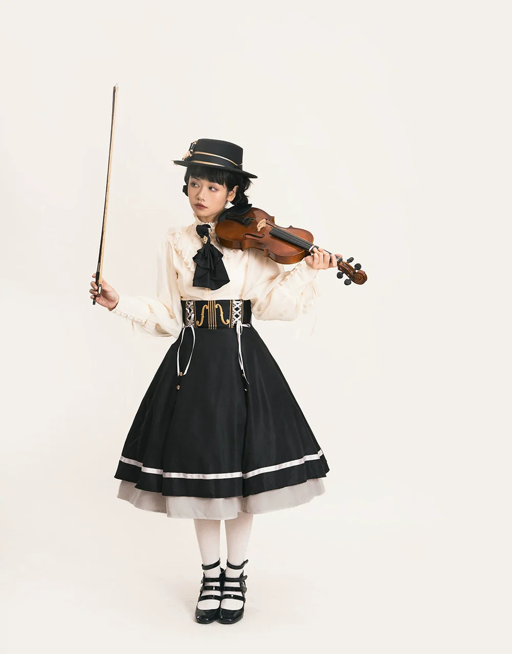 Miss Point - Golden Movement - Elegant Lolita Fishbone Skirt Customized