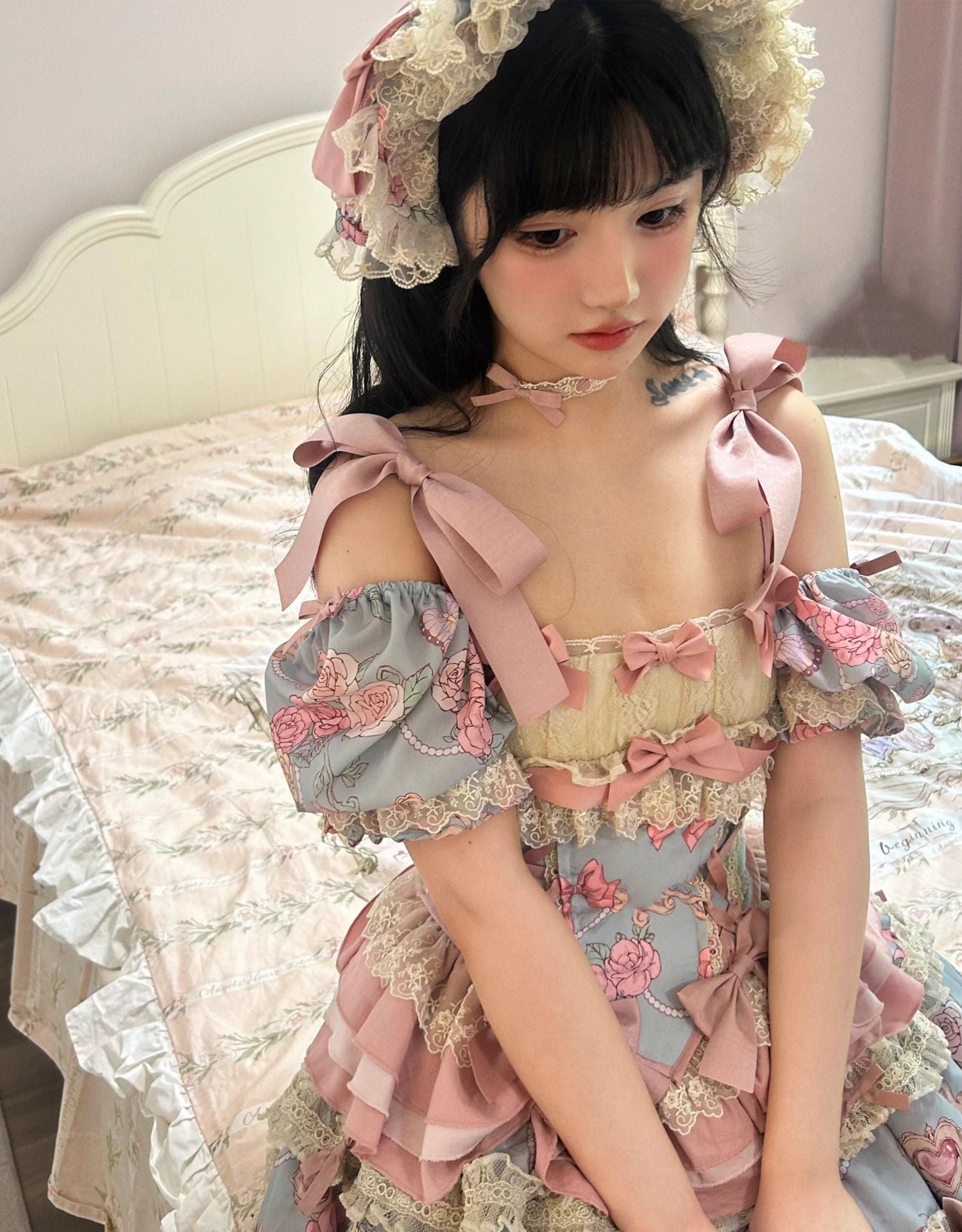 Sweet Wood - Jewel Rose - Plus Size Sweet Lolita Skirt Set in Separate Pieces