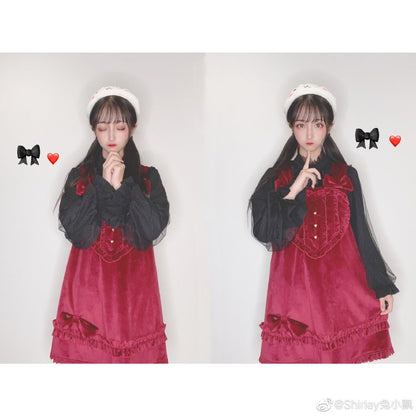 Kencrlo - Dim Moonlight - Classic Lolita Chiffon Yarn Inner Blouse