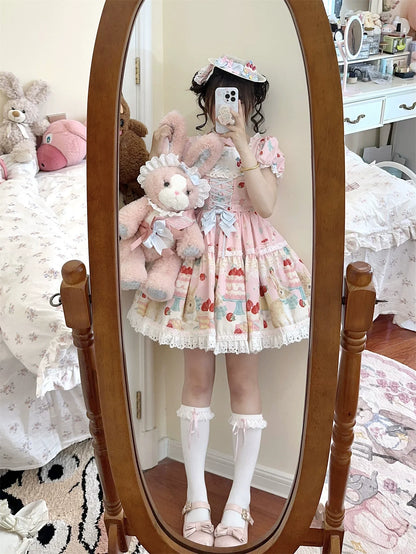 Dark Star Island - Honey Bunny Cake - Sweet Lolita JSK/OP/Strap SK/Shirt