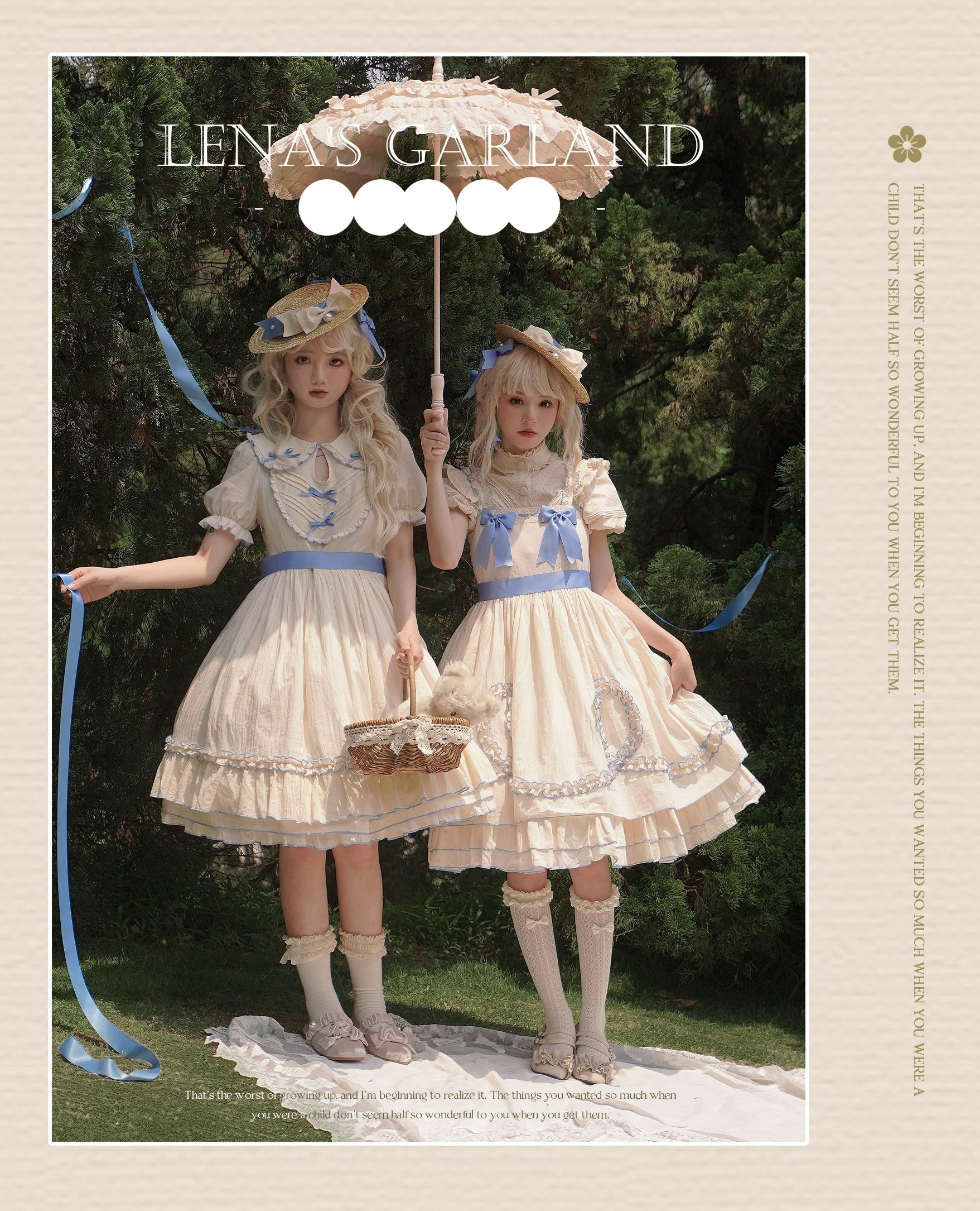 Magic Tea Party - Lena's Garland - Solid Color Lolita OP