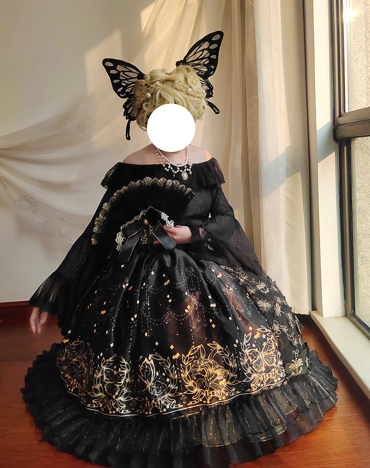 Fairy Tales - Embroidered Gothic Bridal Hairclip Hanfu Lolita Headwear