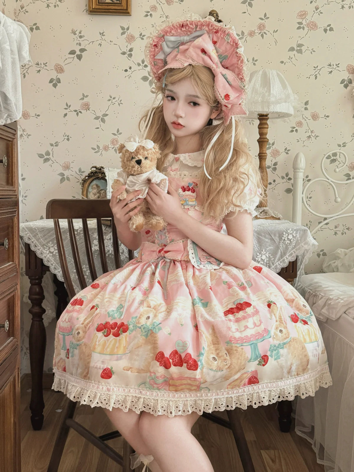 Dark Star Island - Honey Bunny Cake - Sweet Lolita JSK/OP/Strap SK/Shirt