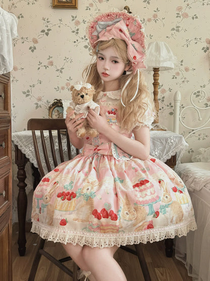 Dark Star Island - Honey Bunny Cake - Sweet Lolita JSK/OP/Strap SK/Shirt