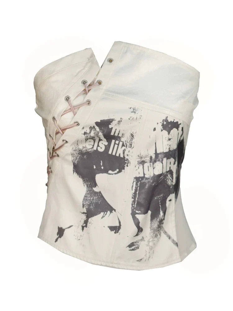 Punk style tube top【s0000009487】