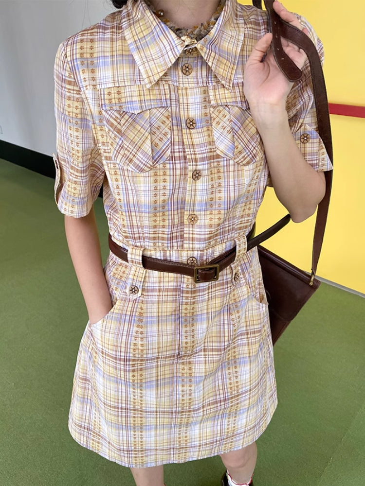 Striped cotton dress【s0000007405】