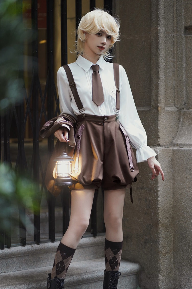 Letters from Unknown Star - Detective Rabbit Kiri - Ouji Lolita Outfits, Backpack Pants