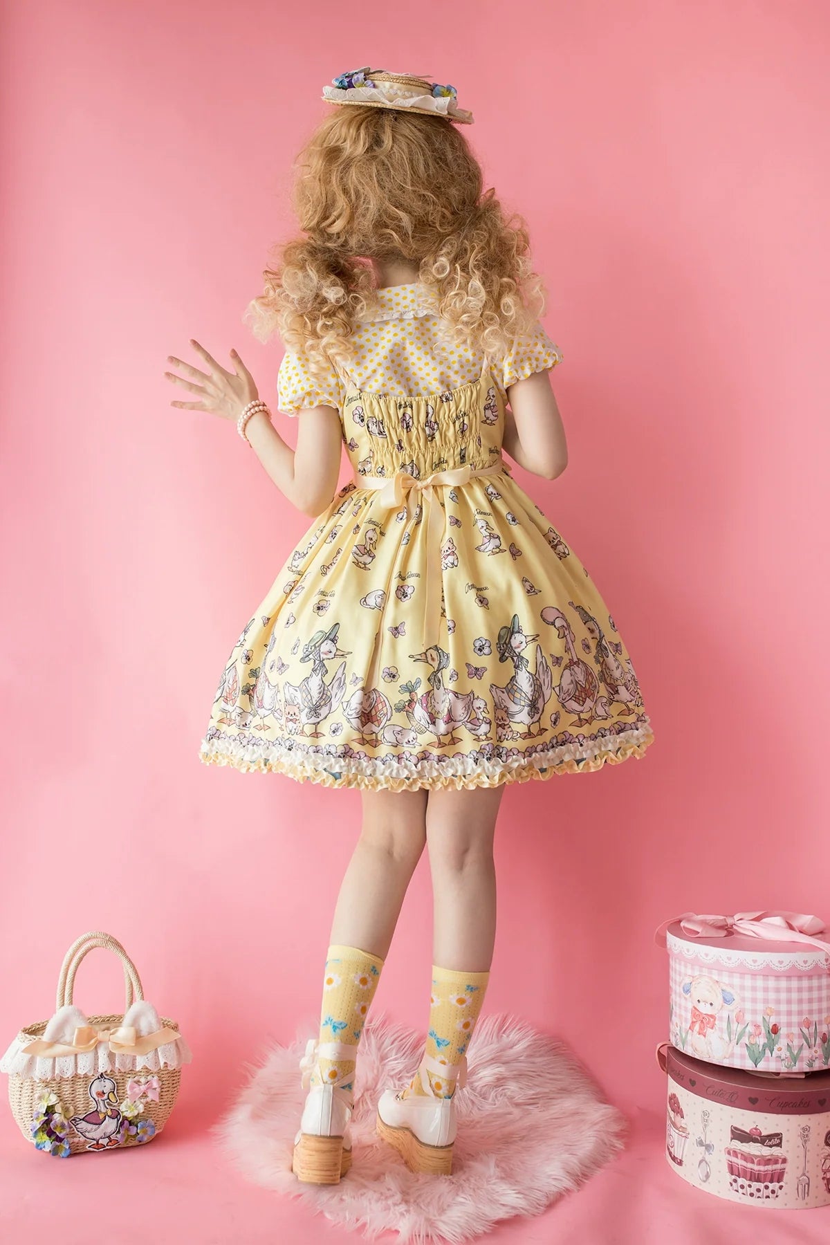 Chemical Romance - Hello Duck - Kawaii Lolita JSK Duck Print Lolita Dress
