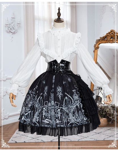 YingLuoFu - Red Heart Eyes - Retro Gothic JSK Dress