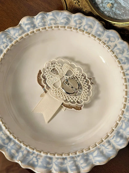 Alice Girl - Sea Salt Fairytale - Sweet Lolita Accessory Embroidered Pony Lolita Badge