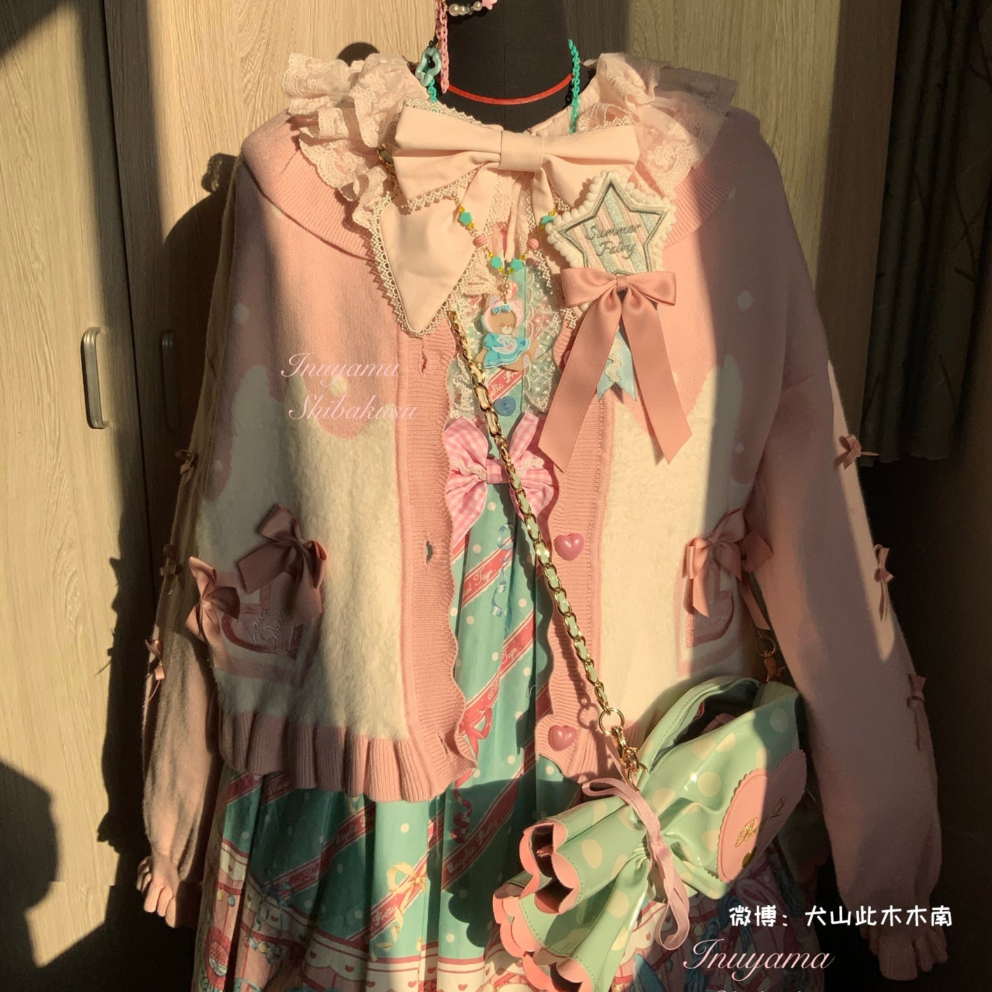 MIST - Beating Heart - Sweet Lolita Thick Sweater Coat Puff Sleeve