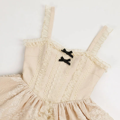 With PUJI - Music Box - Classic Lolita JSK Suit Ballet Cake Skrit