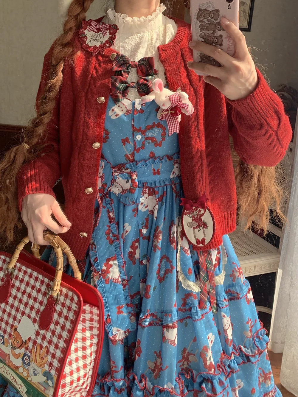 Miss Point - Forest Berry Bunny - Sweet Lolita JSK Elegant Bunny Print Dress