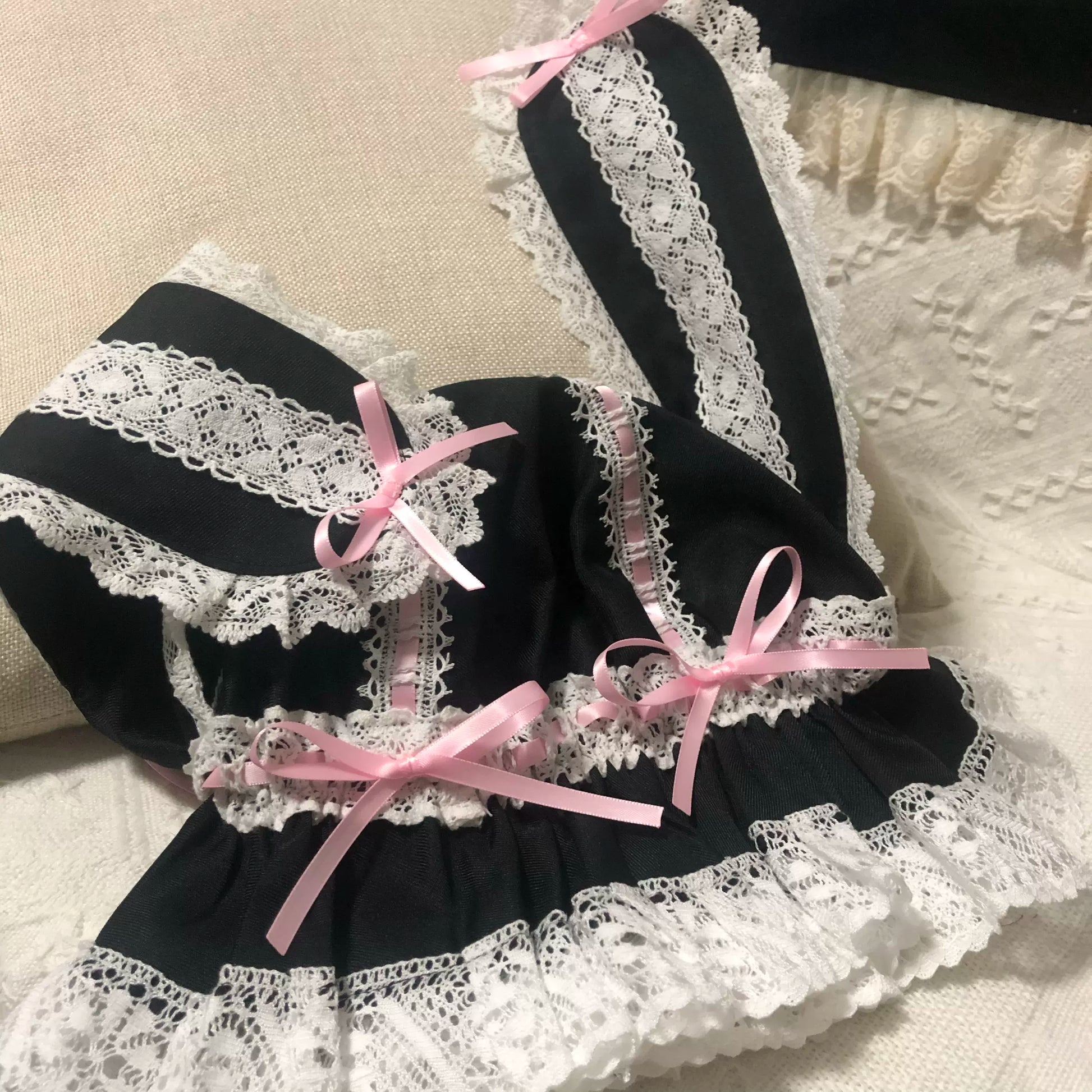 RococoHeroin - Handmade Lolita Bunny Hat Multiple Colors