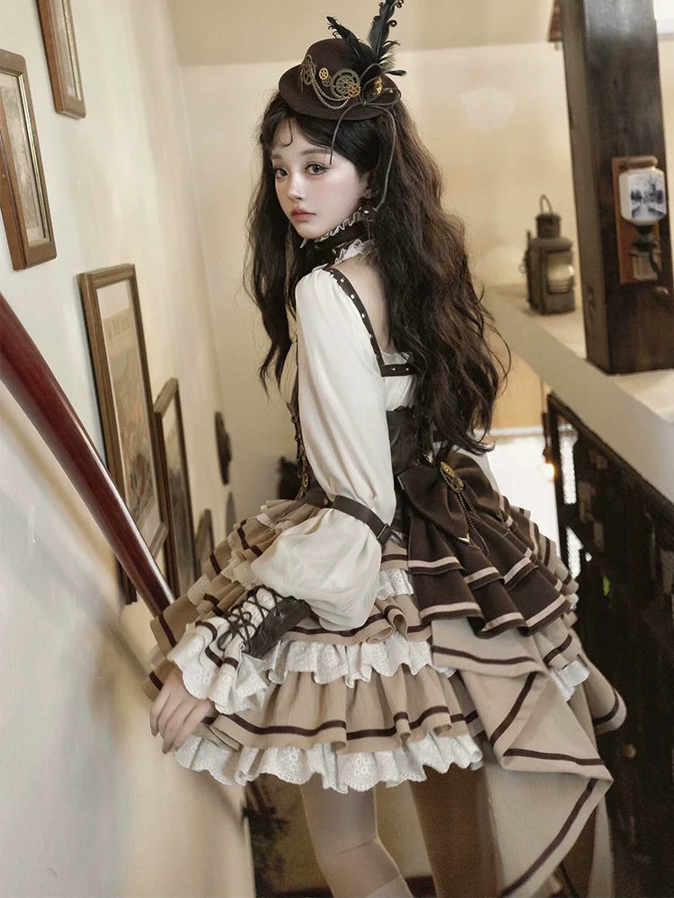 Sakurahime - Time Sand Rear - Punk Lolita OP Cute Daily Lolita Dress