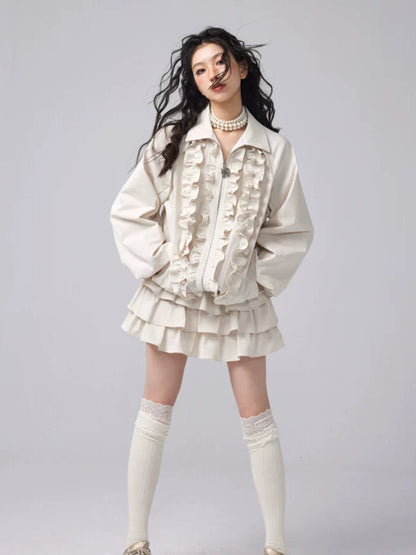 Ruffle jacket and cake skirt【s0000006539】