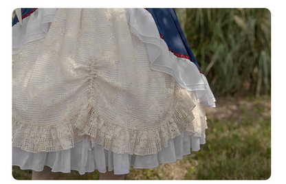 With Puji・朶now White - Lolita Flounce Hemline OP Dress