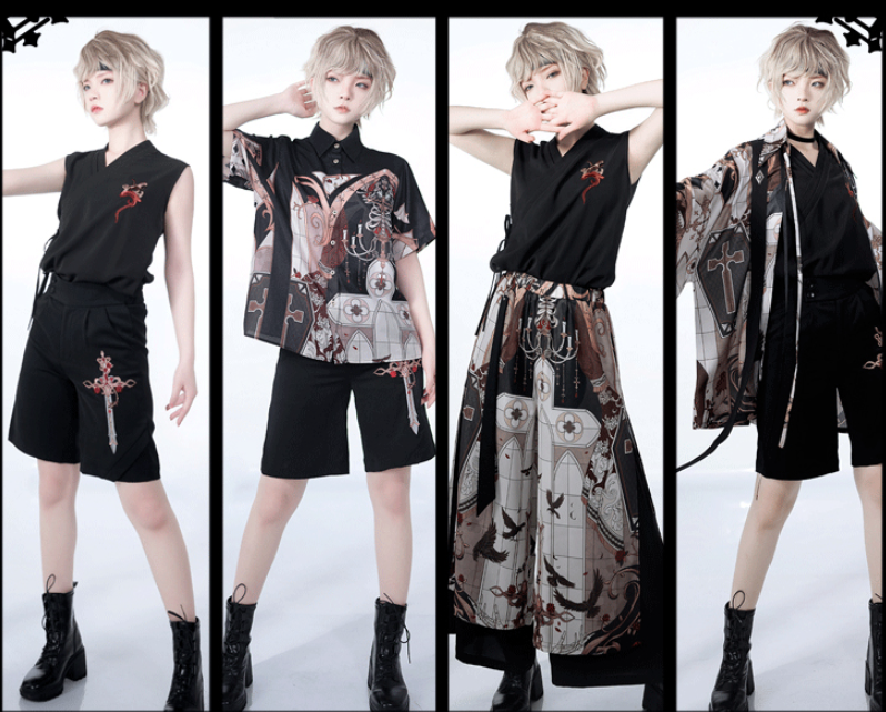 Princess Chronicles - Night Instructions - Ouji Lolita Embroidery Shorts