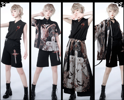 Princess Chronicles - Night Instructions - Ouji Lolita Embroidery Shorts