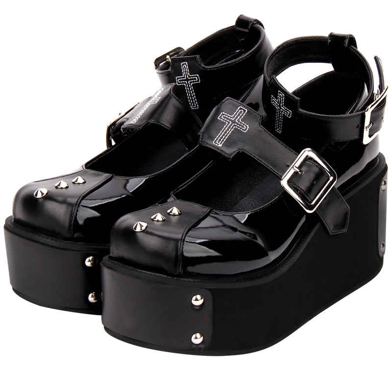 Angelic Imprint - Gothic Lolita Punk Platform Shoes