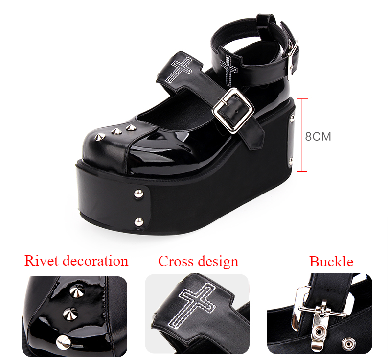 Angelic Imprint - Gothic Lolita Punk Platform Shoes
