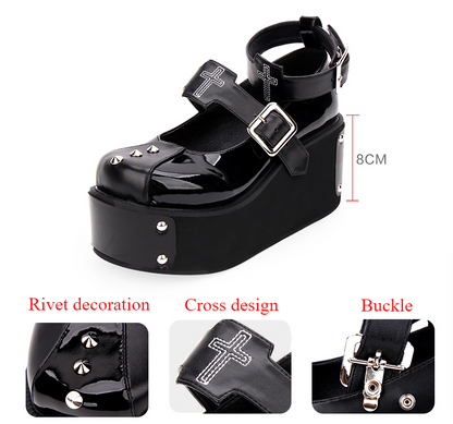 Angelic Imprint - Gothic Lolita Punk Platform Shoes