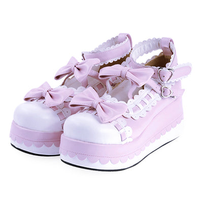 Angelic imprint - Multicolors Sweet Bow Lolita Platform Shoes