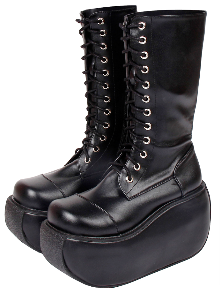 Angelic Imprint - Fashion Crossover Strap Punk Lolita Boots