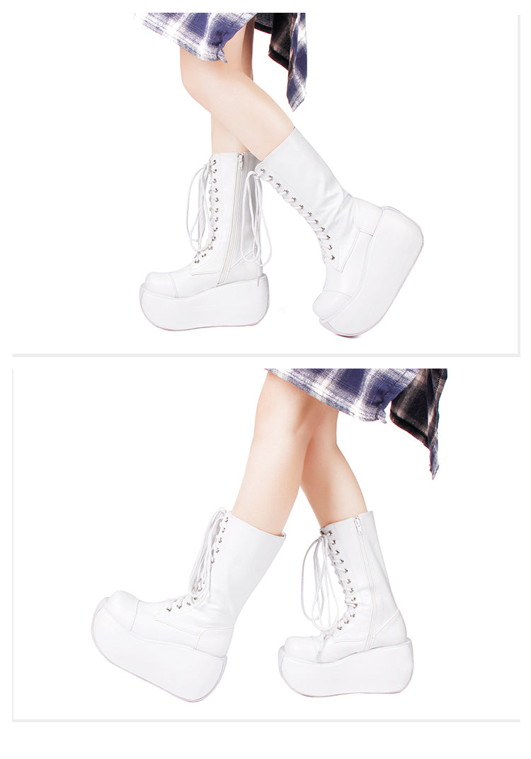 Angelic Imprint - Fashion Crossover Strap Punk Lolita Boots