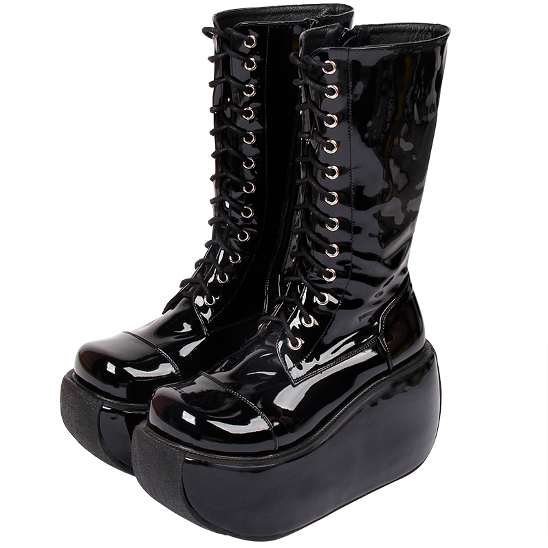 Angelic Imprint - Fashion Crossover Strap Punk Lolita Boots