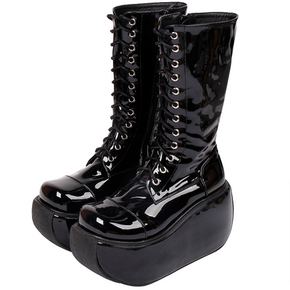 Angelic Imprint - Fashion Crossover Strap Punk Lolita Boots