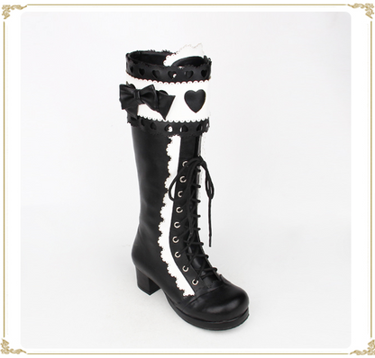 Angelic Imprint - Sweet Multicolor Thick Heel Lolita Boots