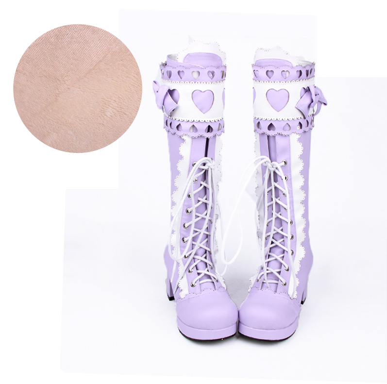 Angelic Imprint - Sweet Multicolor Thick Heel Lolita Boots