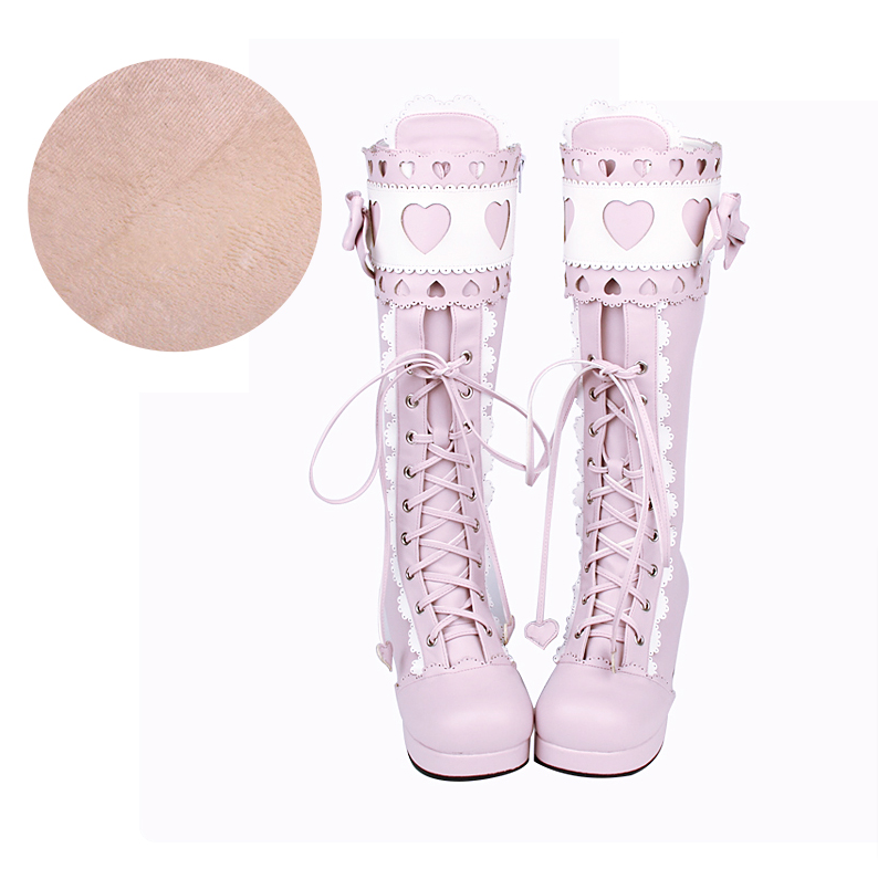 Angelic Imprint - Sweet Multicolor Thick Heel Lolita Boots