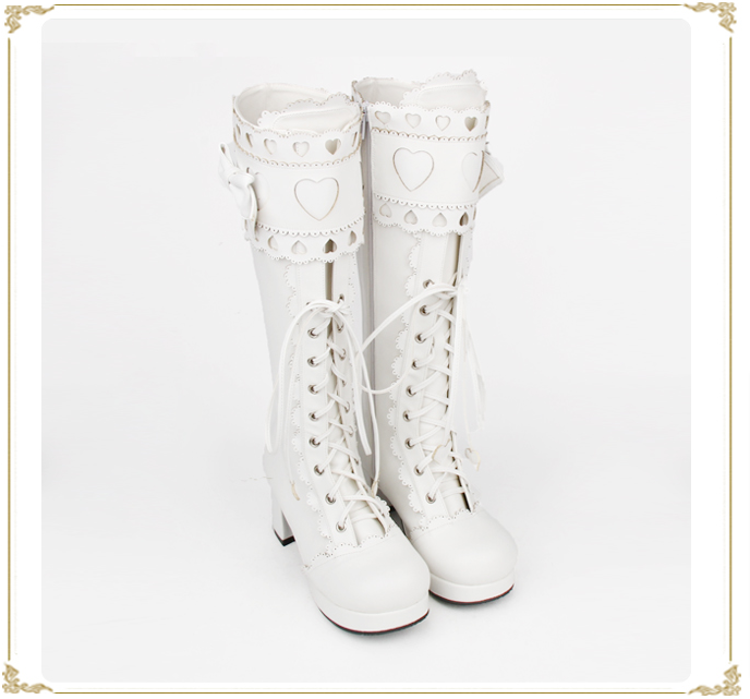 Angelic Imprint - Sweet Multicolor Thick Heel Lolita Boots