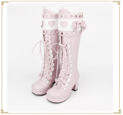 Angelic Imprint - Sweet Multicolor Thick Heel Lolita Boots