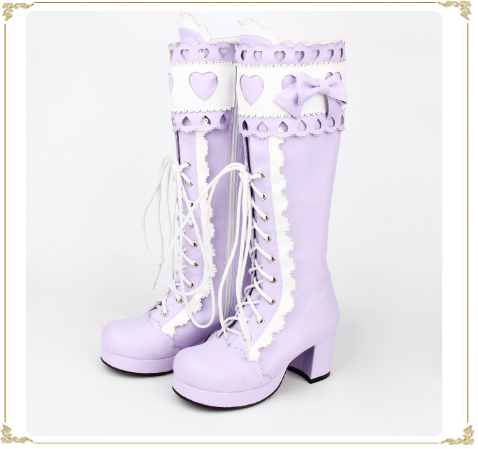 Angelic Imprint - Sweet Multicolor Thick Heel Lolita Boots